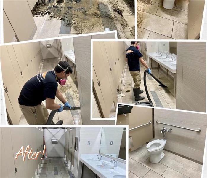 pictures of restroom cleanup