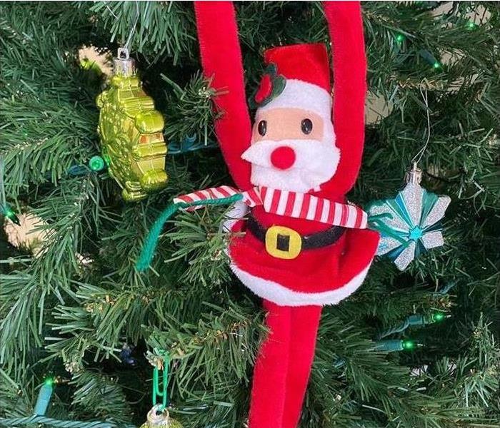 christmas tree with santa decoration